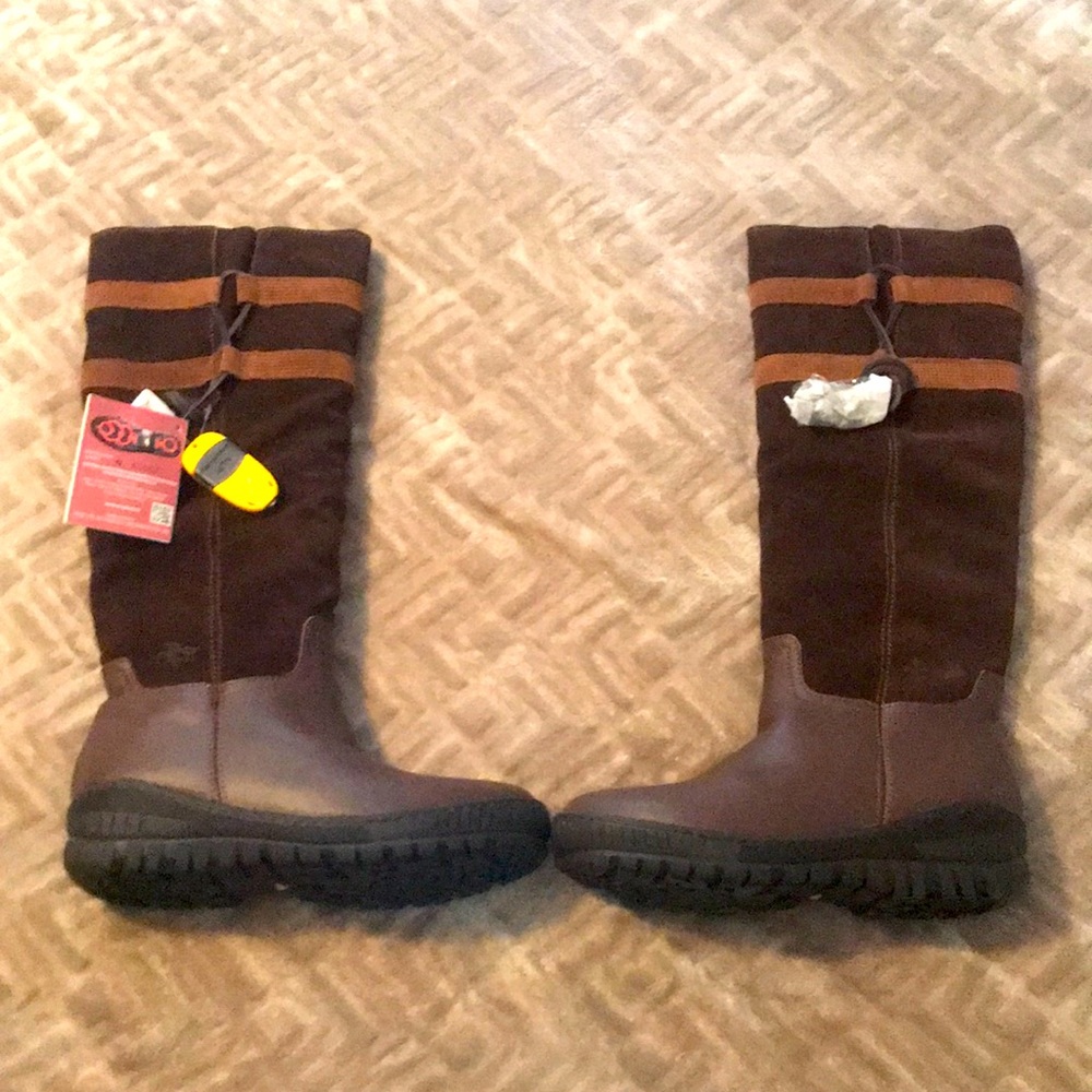 OTBT Move On Dark Size 8 Brown Tall Leather boots